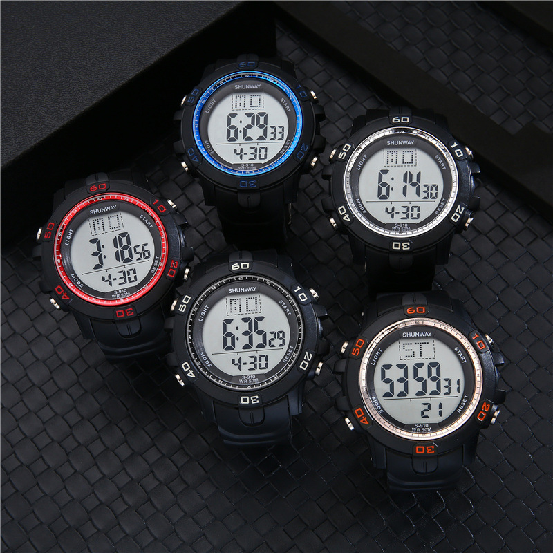 Children's watch Multifunctional electronic watch outdoor sports watch waterproof glow-in-the-dark anti-fall chronograph watch men_viptrois.com