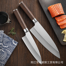 外贸直销日本杀鱼刀具专业寿司刺身切鱼生刀鱼片木柄料理刀鱼骨刀