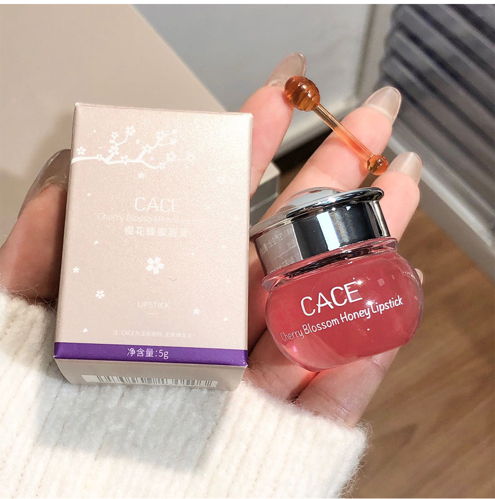 CACE Cherry Blossom Honey Lipstick Moisturizes and nourishes dry lips, repairs cracks, and makes lips rosy and plump. One-piece consignment wholesale undefined