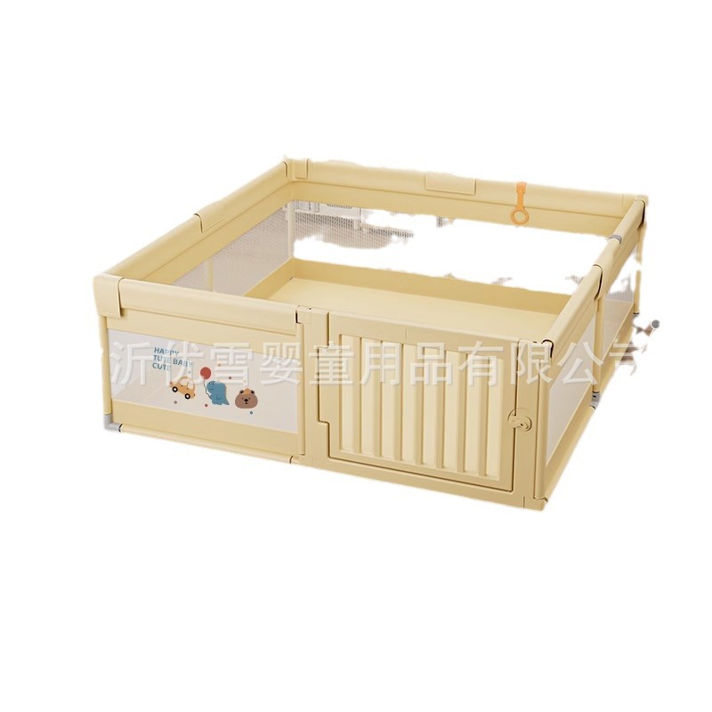 valla de protección para bebés que se arrastran en el suelo valla para bebés indoor casero barras de juegos para niños Chocolate Bear