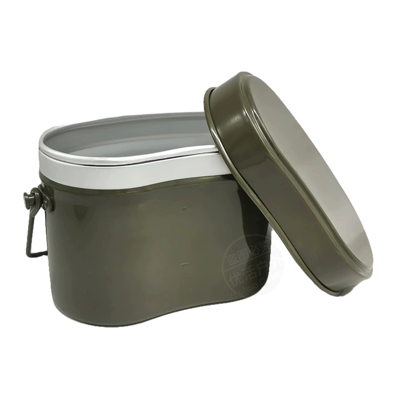 Travel green lunch box for camping, handheld equipment