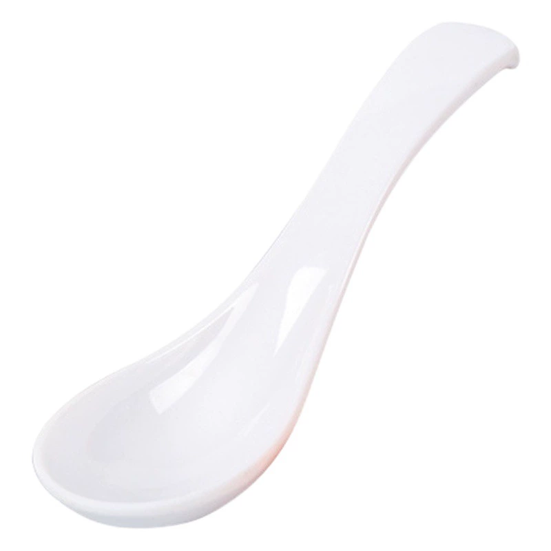 Миламин Белая ложка Ajisen Ramen Spoon Креативный пластиковый отель Специальная маленькая ложка Большая суповая ложка Коммерческая