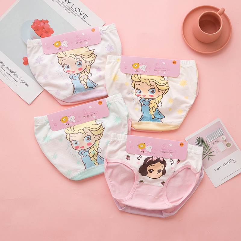 Girls' pure cotton underwear, children's triangle cotton shorts, baby girls, big children, no PP buttocks