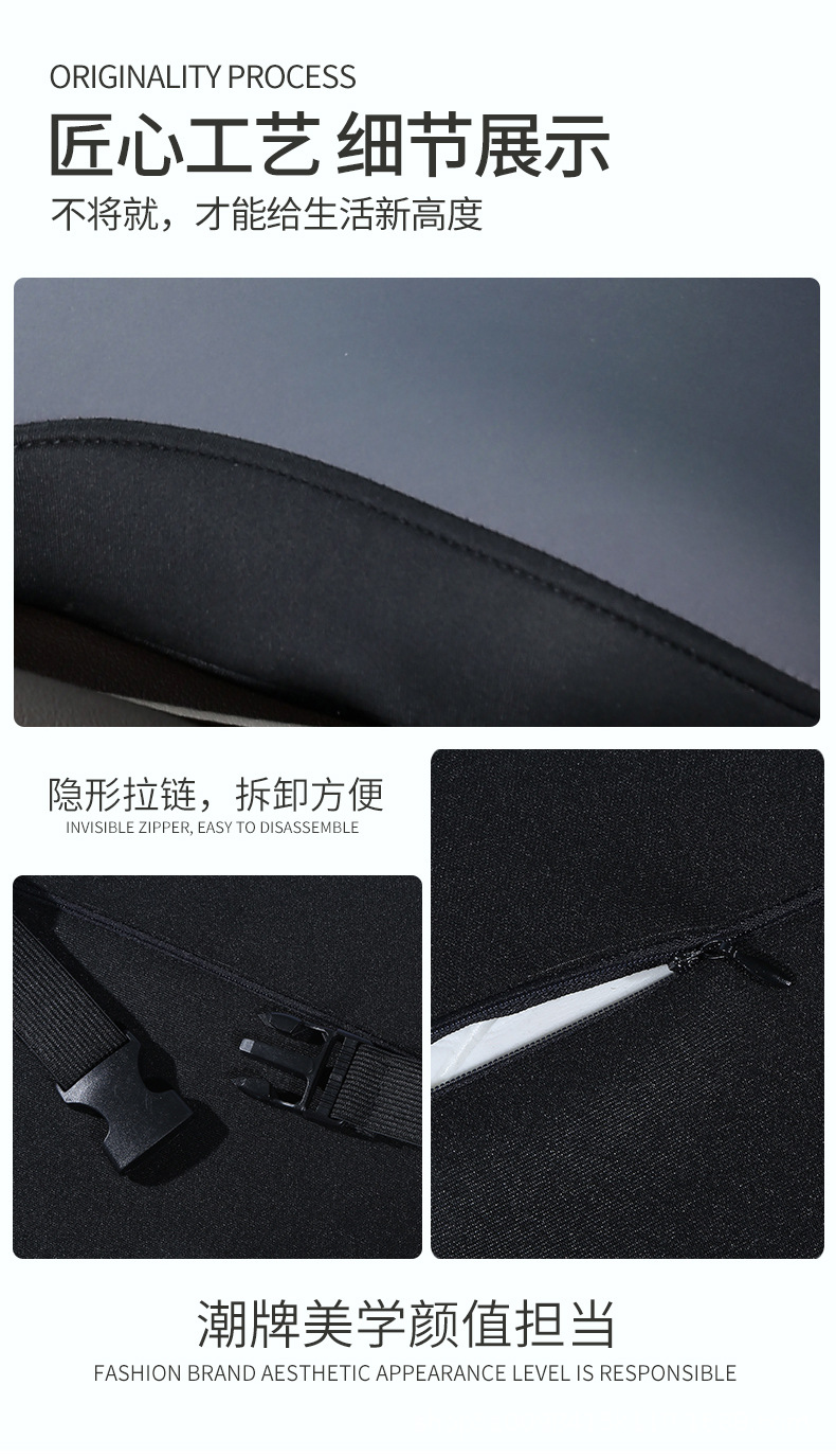Car Headrest Neck Pillow Lumbar Pillow Car Pillow Car Neck Pillow Memory Seat Backrest Waist suit Cushion