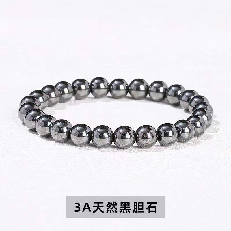 3a natural black gallstone bracelet