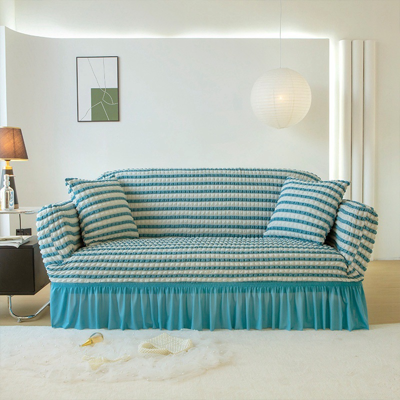 Nueva funda de sofá de lujo ligero, funda de sofá elástico grueso de gasa de espuma, funda universal todo incluido anti-agarre de gato, cuatro estaciones universales