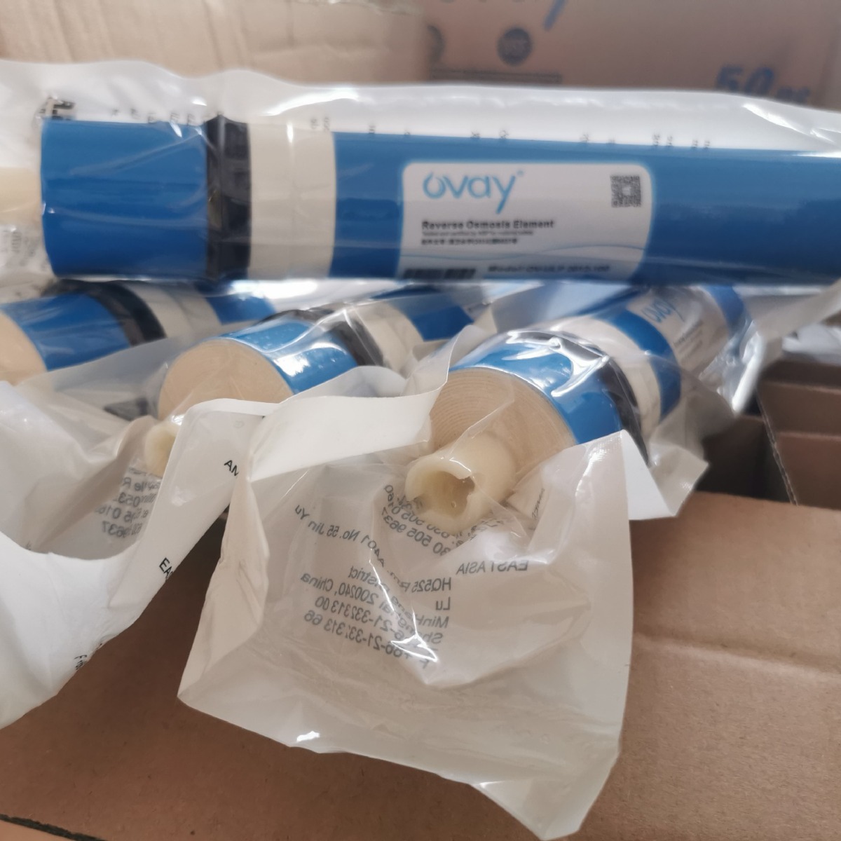 100G净水器ro膜滤芯家用直饮纯水机反渗透膜工厂测试膜高性能湿膜