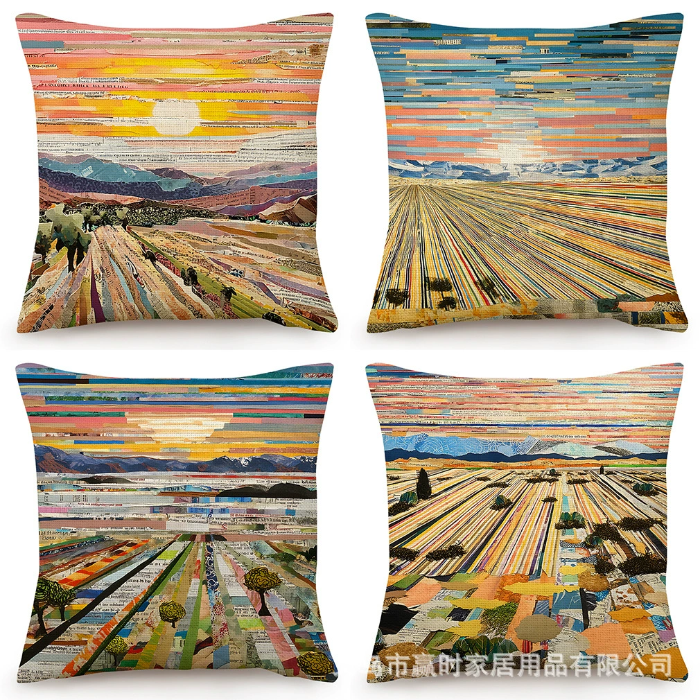 Трансграничная горячая распродажа, креативные знаменитые картины маслом, хлопковые и льняные наволочки с принтом, клубные диванные подушки в европейском стиле, автомобильные подушки