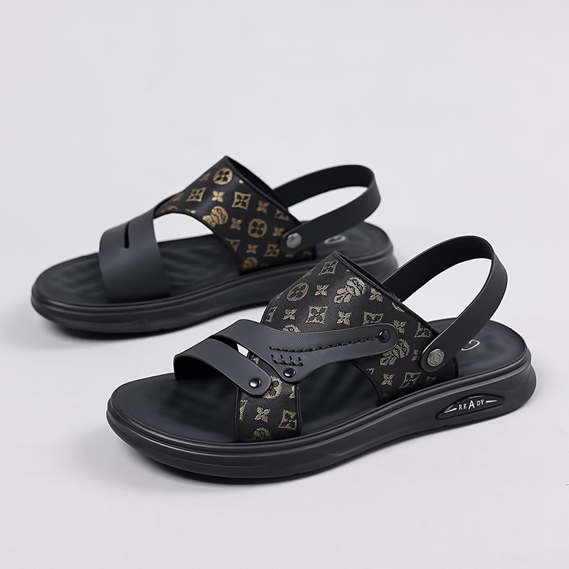 Men's 2024 new sandals fashionable fashionable sports casual all-match two-way driving work flip-flops beach shoes