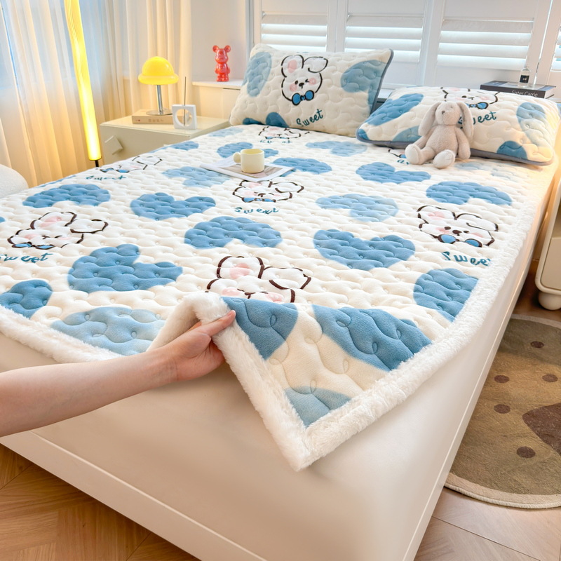 Nuevo colchón de leche grueso colchón de cama caliente colchón de franela antiestático colchón de cama caliente rápido