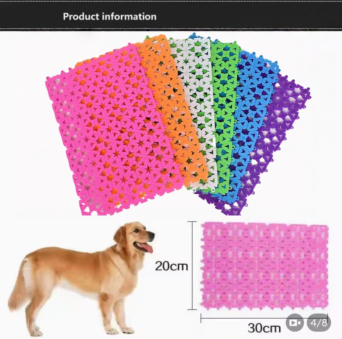 Almohadilla para mascotas Almohadilla para gatos y perros Almohadilla para jaula para perros Almohadilla para rejilla de amor cuadrado empalmado Almohadilla para pies antideslizante y antitarjeta