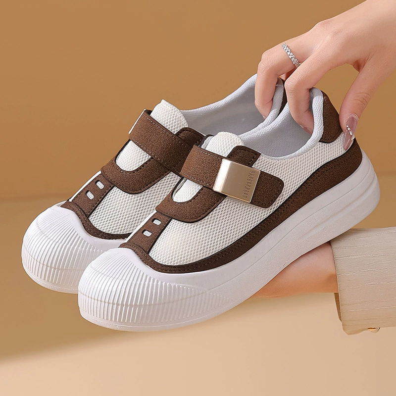 2024 новые весенне-летние женские туфли на толстой подошве, дышащая повседневная универсальная спортивная обувь, легкая женская спортивная обувь на мягкой подошве.