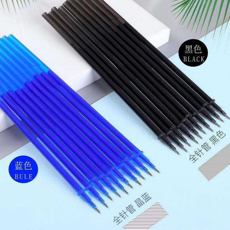 Primary school students erasable refill crystal blue friction easy-to-use core black 0.5mm erasable hot refill gel pen