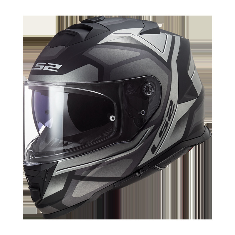 LS2 casco de la motocicleta anti-niebla casco completo hombres y mujeres doble lente motocicleta corriendo casco 3C certificación Four Seasons universal FF800