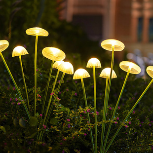 Solar Jellyfish Lamp for Outdoor Home Use, Courtyard Landscape Mushroom Lamp, Garden Courtyard Lawn Lamp, Lighting Decoration, Silicone Material