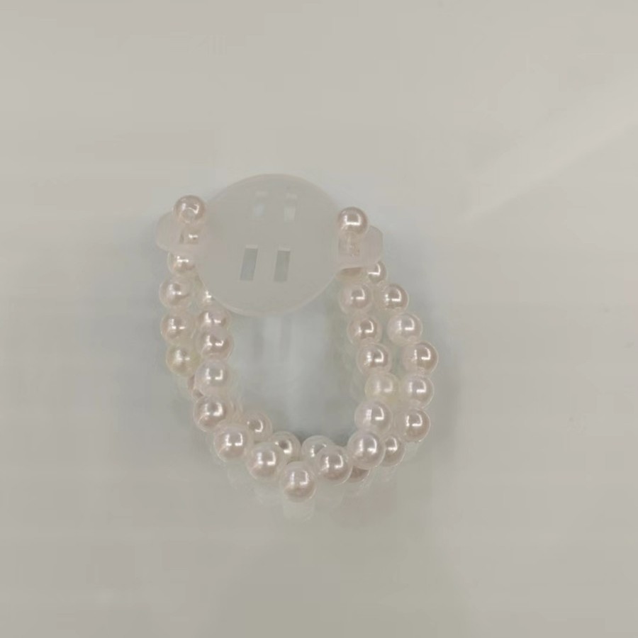 진주 손목 스트랩 화이트