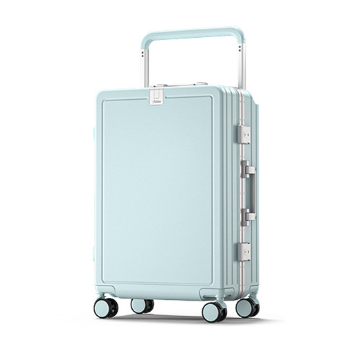 Multifunctional Aluminum Frame Luggage Wide telescopic case 20-inch suitcase, female travel suitcase, reinforced durable lockable bag, suitable for men