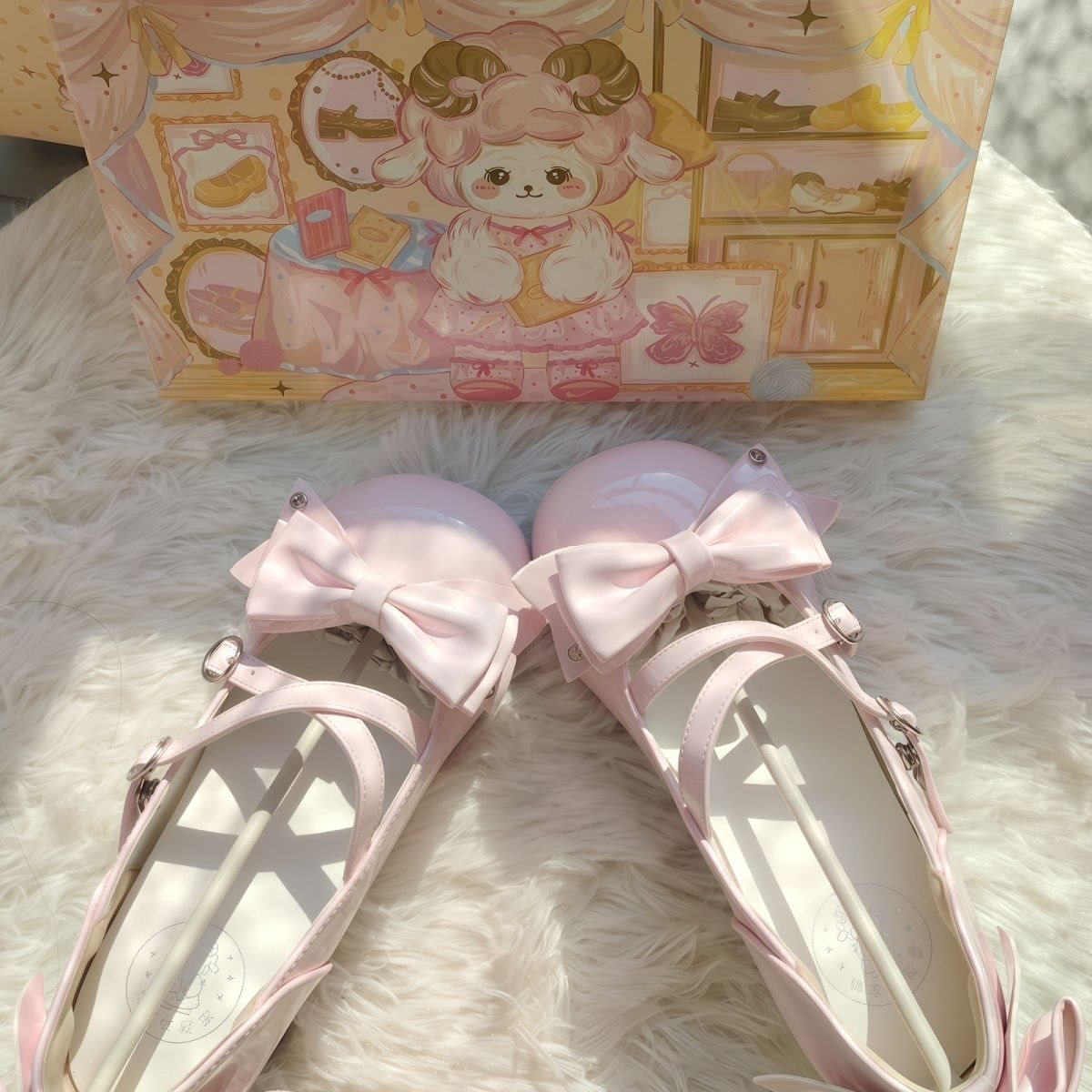 In-stock original sheep collector lolita Mary Jane round toe cute student mid-heel high-heel lolita shoes