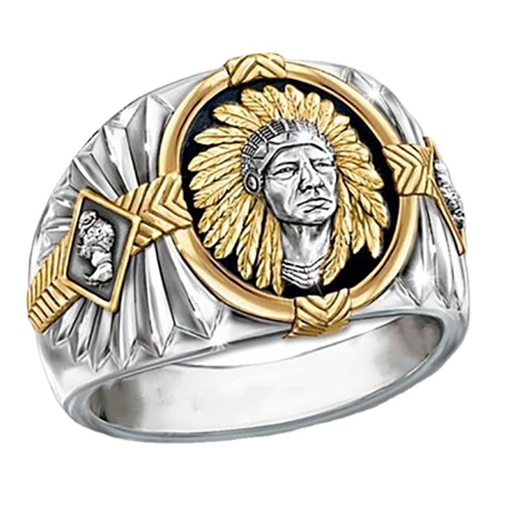 Two-color ring hip-hop style