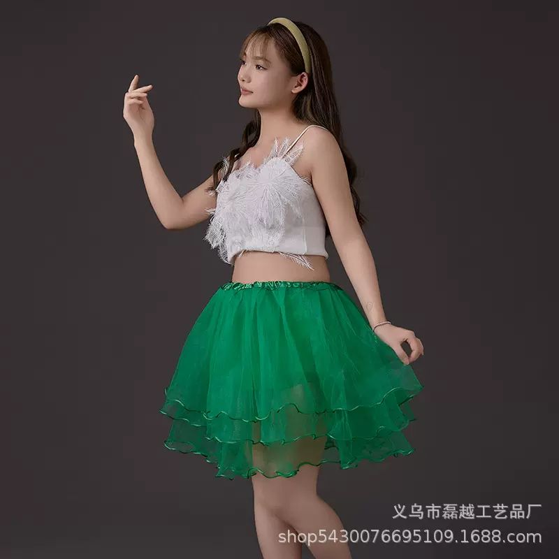 加工定制跨境成人网纱蓬蓬裙节日演出大人半身舞蹈tutu裙女带内衬