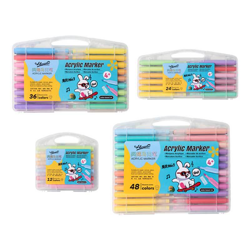 Pen de acrílico triangular acuoso para estudiantes de primaria 48 color impermeable color Hongyao acuarela pincel de arte infantil