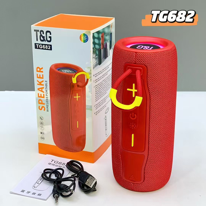 新型 tg682 ワイヤレス Bluetooth スピーカー tws シリーズ アウトドア スポーツ サブウーファー ライト付き カード挿入可能 ギフトスピーカー|undefined