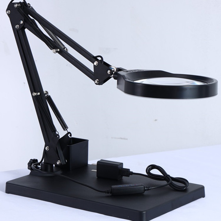 手持式放大镜OK98带灯20倍学生老人阅读手机维修看报探索高清85MM