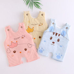 Baby Cotton Bellyband Autumn and Winter Thickened Warm Newborn Anti-kick Shoulder Buckle Half Back Bellyband Cotton Belly Protection for Men and Women