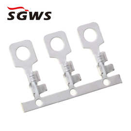 三歌厂家直销铜镀锡0.7厚M4方型接线端子4.3圆孔方型接线片