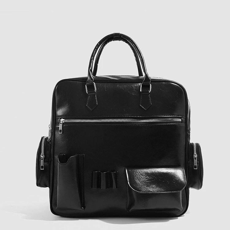 Capacious backpack, small design retro fashionable handheld shoulder bag