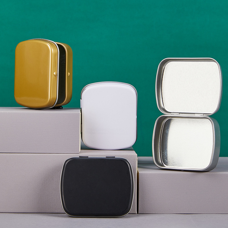En stock Mini caja de hierro caja de caramelo comprimido menta masticar hierro puede píldora tableta Flip caja de metal caja de almacenamiento