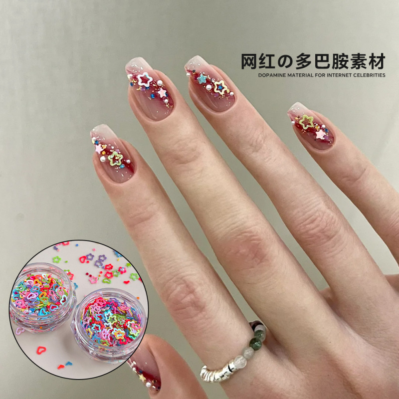 Nail Art Sequins Flash Mixed Ins Style Five-Pointed Star Cut Out Heart Dopamine Cute Nail Art Diamond Decoration Wholesale Nail Art Sequins Flash Mixed Ins Style Five-Pointed Star Cut Out Heart Dopamine Cute Nail Art Diamond Decoration Wholesale