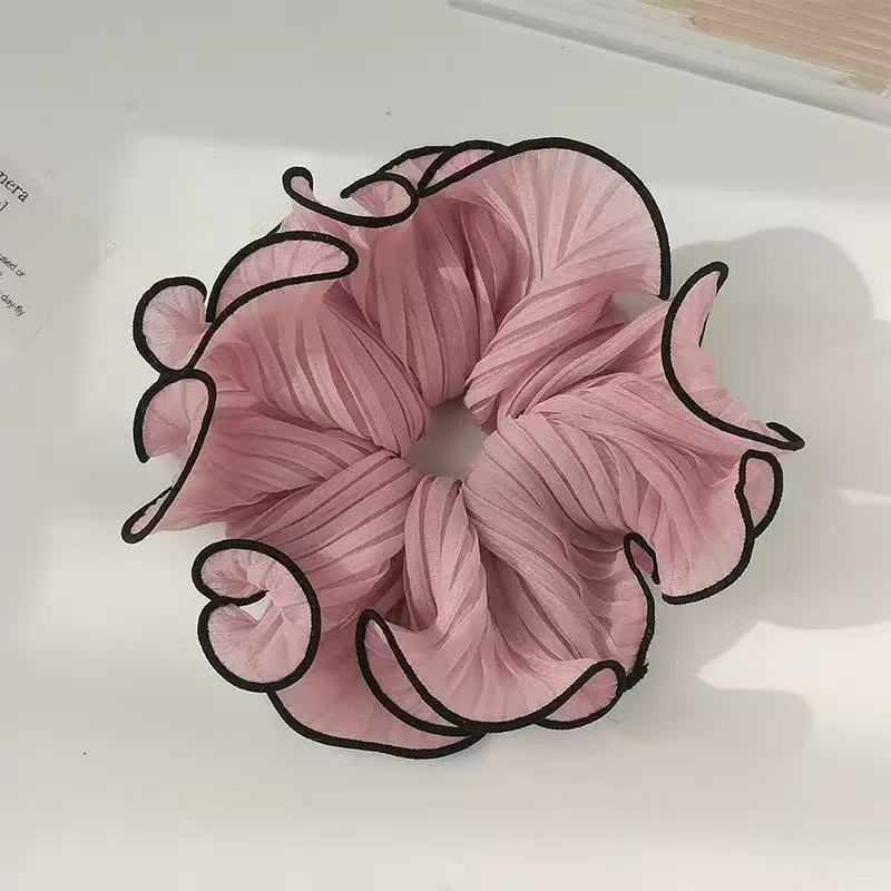 분홍색 대장 머리끈
