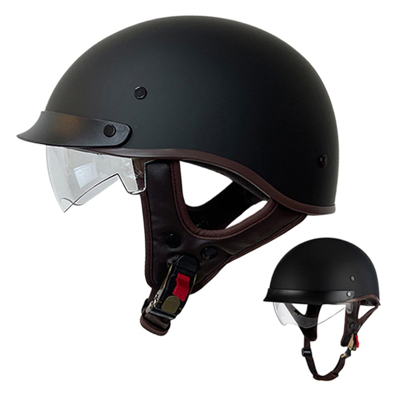 オートバイの電気自動車の半ヘルメットの復古ヘルメットを卸売りします。