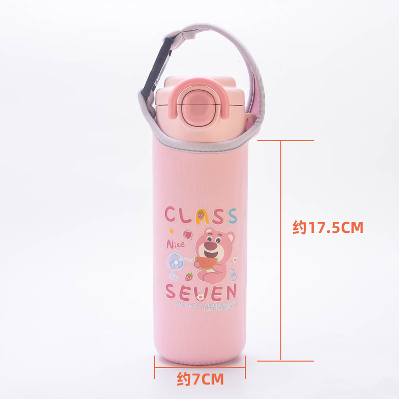 Portable Handle Cup Cover Thermos Cup Water Cup Cartoon Universal Straight Bag Protection 500ml Diving Fabric Kidsren