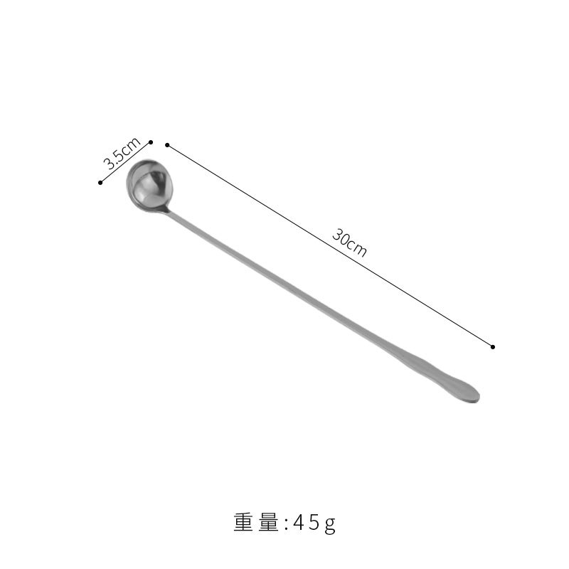 대박숟가락 30cm (작은머리 은색)
