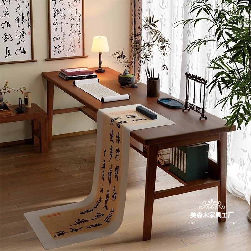 Calligraphy Table, Home Writing Desk, Solid Wood Legs, New Chinese Style Traditional Chinese Table, Calligraphy and Painting Table, Brush Writing Learning Table, Study Desk, Writing Desk Calligraphy Table, Home Writing Desk, Solid Wood Legs, New Chinese Style Traditional Chinese Table, Calligraphy and Painting Table, Brush Writing Learning Table, Study Desk, Writing Desk