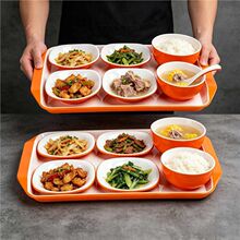 密胺小碗菜碟小吃凉菜盘中式快餐打菜选菜蒸菜碟食堂组合套装餐具