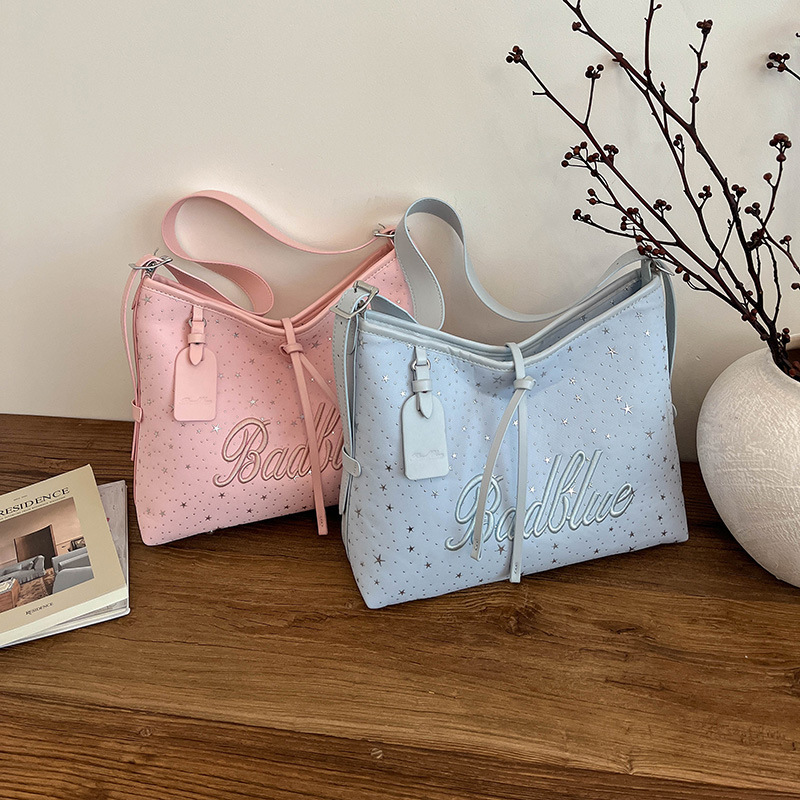 Cross-Border Factory Direct Sales of New Star-Printed Tote Bags for Women, Large-Capacity Handbags, High-Value Polka Dot Special Bags Cross-Border Factory Direct Sales of New Star-Printed Tote Bags for Women, Large-Capacity Handbags, High-Value Polka Dot Special Bags