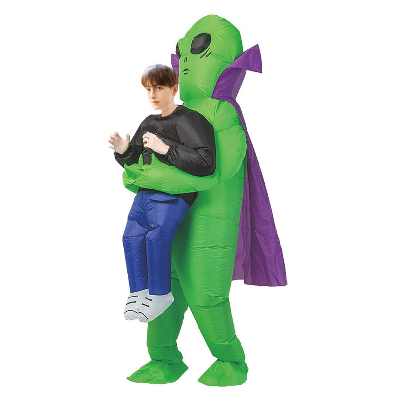 Disfraz de Halloween para bromas transfronterizas, divertido disfraz de fantasma verde de Amazon, disfraz inflable de alienígena.