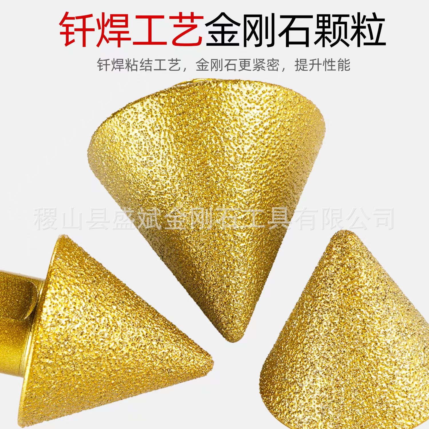 M10 cónico de diamante de aluminio de aluminio de mármol reamer molino de ángulo chanfrado broca de molienda broca