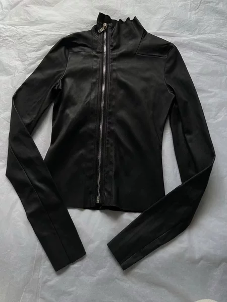 Jcstone Dark Ro Style Paper Man High Collar Diagonal Zipper Pu Leather Slim Leather Jacket Jacket for Women