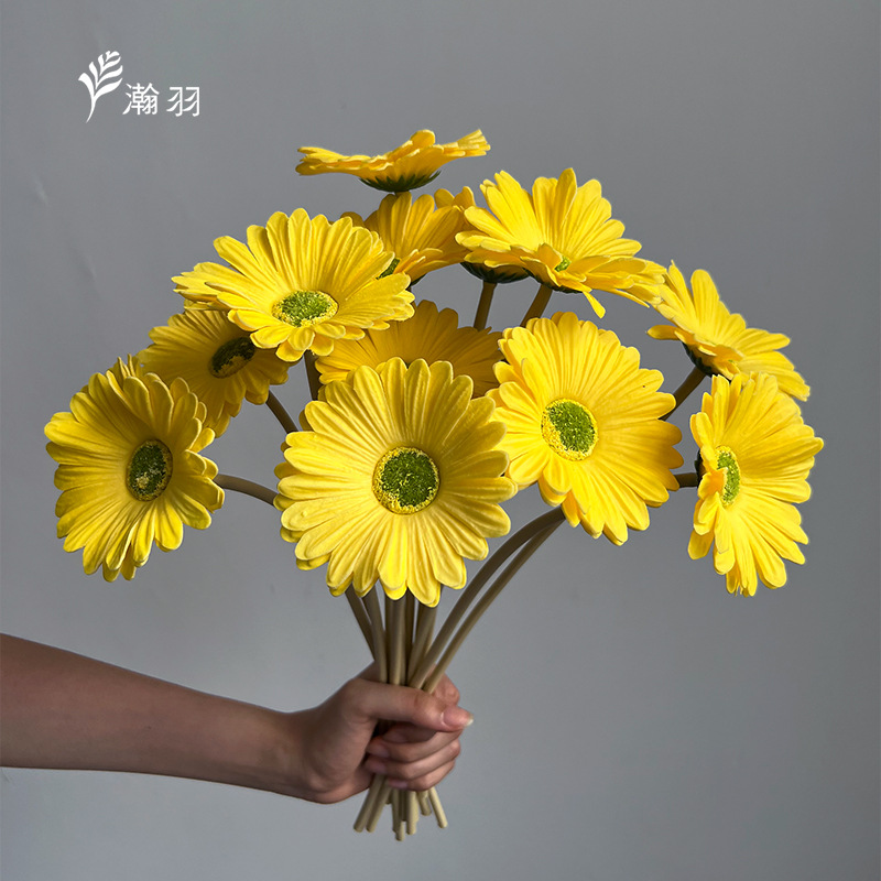 Pu African Daisy Artificial Flower Home Decoration Photography Props Wedding Table Bouquet
