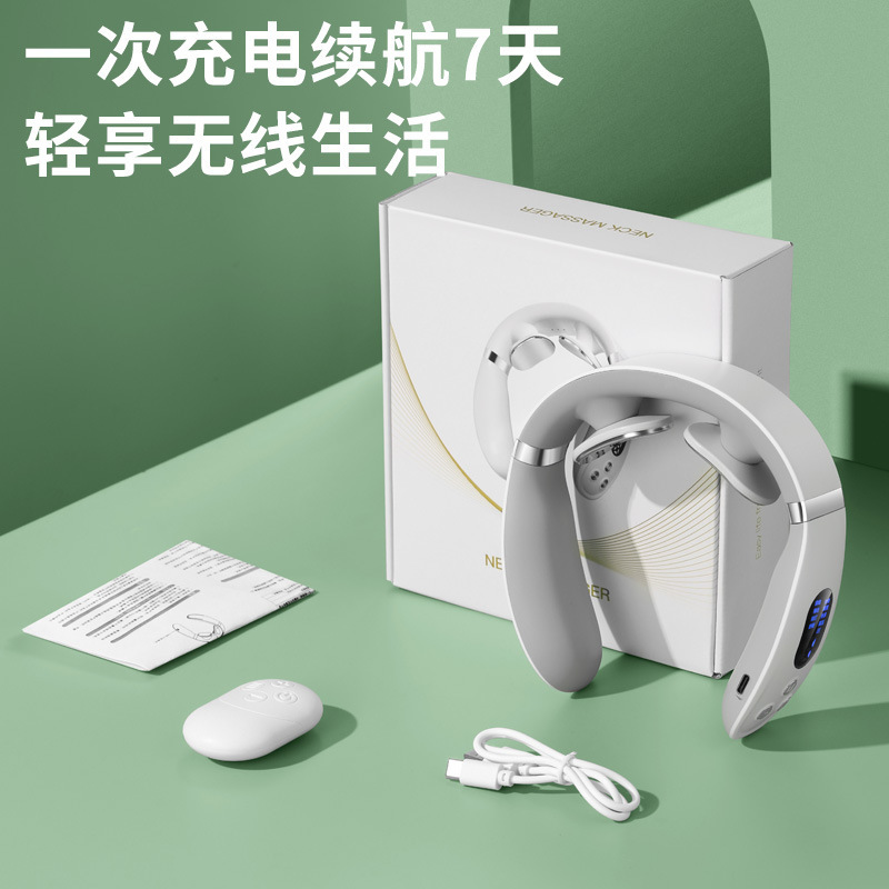 頸椎マッサージャー、スマートミニマッサージャー、ネックプロテクター、温湿布、もみ、たたき、多機能クロスボーダーネックプロテクター|undefined