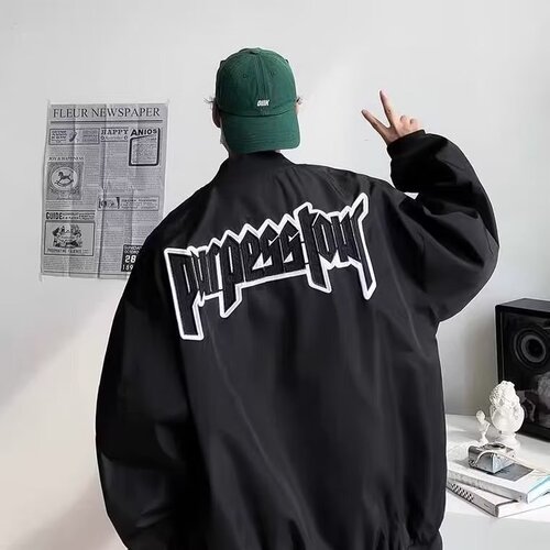 Wholesale spring and autumn baseball uniforms casual new coat letter print national trend loose couple coat