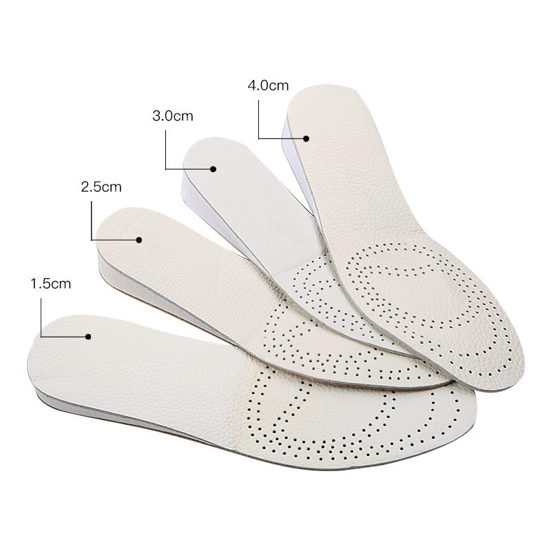 leather shock-absorbing invisible insoles for men and women