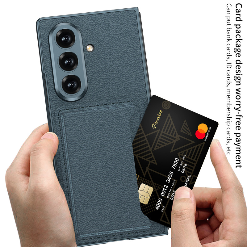 Samsung Z Fold7 携帯電話ケース カードホルダー プレーンレザー ビジネス折りたたみスクリーン 超薄型 Fold 7 保護カバーに適しています。|undefined