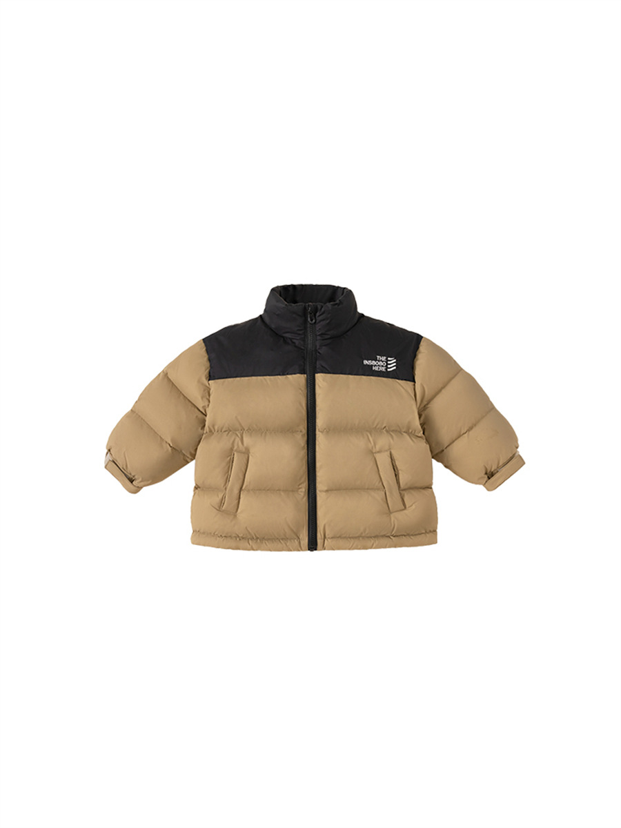 Ropa Infantil Youbao, Chaqueta de Plumón para Niños, Abrigo Informal con Bloques de Color para Bebés, Chaqueta Cálida de Plumón de Pato Blanco