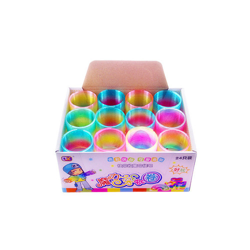 Small round special-shaped rainbow circle, colorful spring circle, rainbow jenga floor stall children's educational toys wholesale