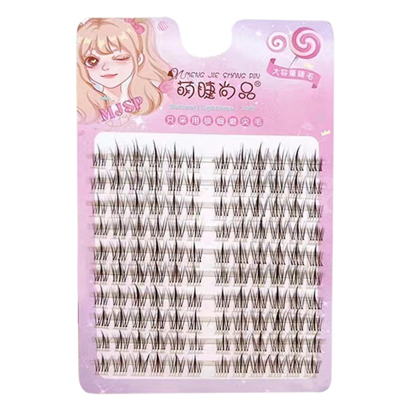 Pestañas lindas Shangpin mamá nacido caramelo girasol pestañas tallo transparente perezoso pestañas suaves gruesas naturales